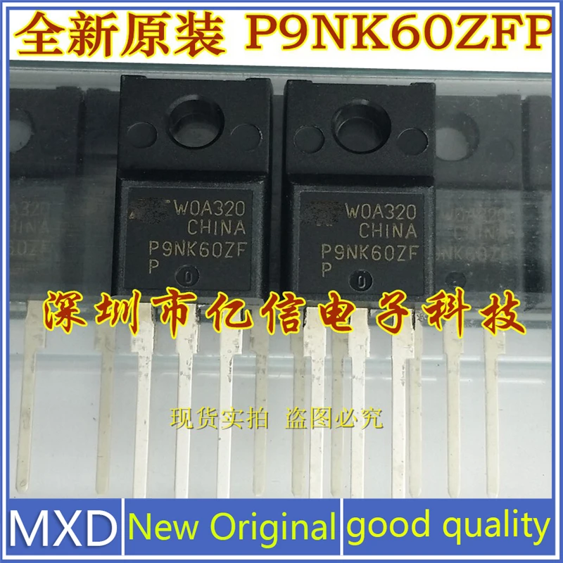 5Pcs/Lot New Original P9NK60ZFP Import Field Effect Mos Tube STP9NK60ZFP 9A600V In Stock Good Quality