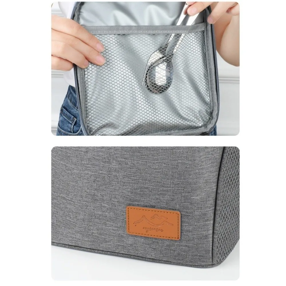 Lunch bag insulated with leakproof thermal lining, spacious interior, durable fabric, and stylish design for work, school, travel, and everyday meals.