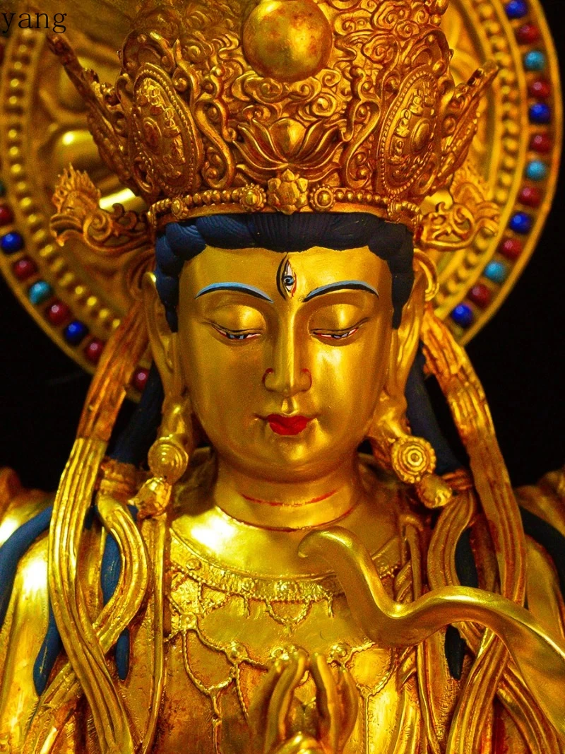 CX  Exquisite Copper Antique gilt Cundhi Bodhisattva buddha statue Tibet Dorje Tsundi sculpture Decor Large size