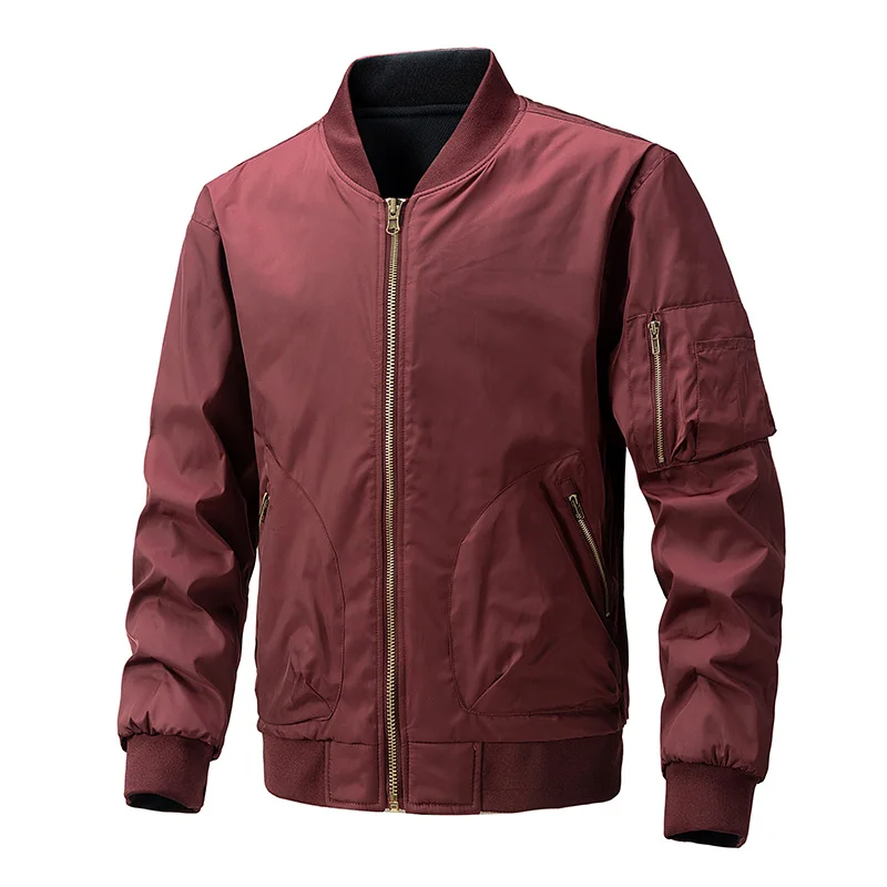 

Новый двусторонний летный костюм на осень и зиму с хлопковой ветрозащитной, водонепроницаемой, теплой и модной курткой свободного покроя с бейсбольным воротником