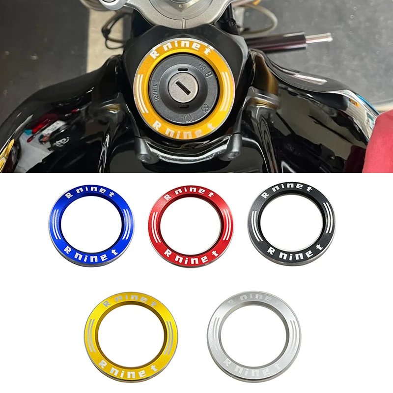 R Nine T Ignition Starter Lock Cover Key Ring For BMW R NINET Scrambler Racer Pure Urban GS R9T 2014-2023 Motorcycle Accessories