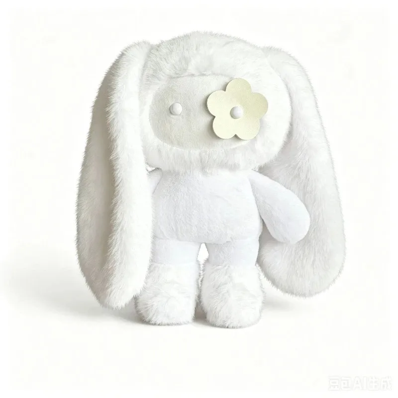 30cm Cute Juju Rabbit Plush  Flower Eye Bunny Stuffed Doll Kawaii Long Ears  Toy Home Decoration Collectible Gift For Girl view 2