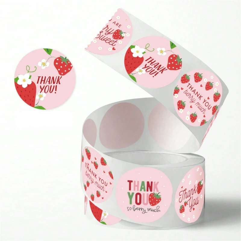 

500pcs Strawberry The Label для конверта Candy Candy Cupcake Wedding A4WF
