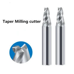 HOT 1PCS Carbide Tapered End Mill Angular CNC Machning Cutter Metal Router Bit 0.5 1 1.5 2 3 8 10 15 Degree