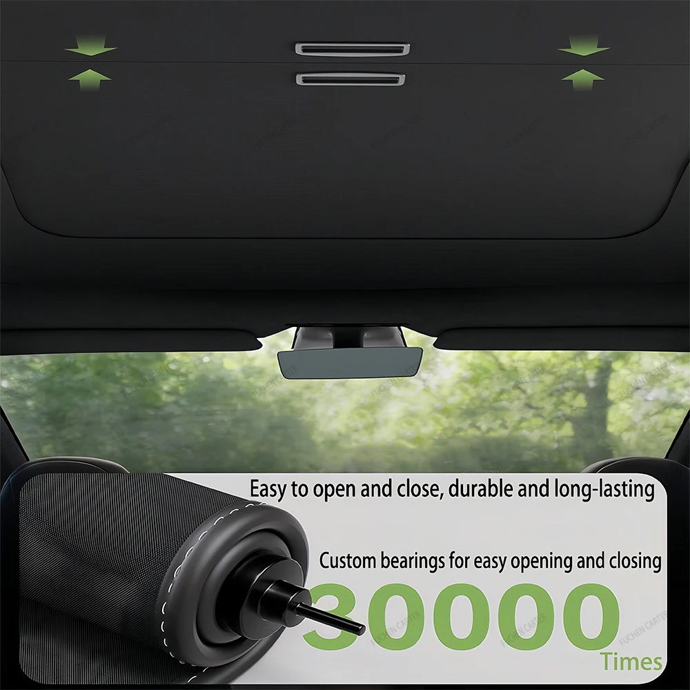 New Retratable Sunshad Roof For Tesla New Model Y YL Juniper Shade Scroll Roof UV Protection Original Sun Visor Car Accessories