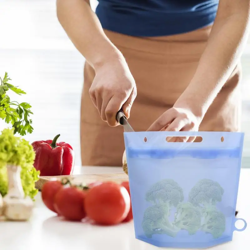Sacchetti per congelatore riutilizzabili sacchetti per Snack Sandwich a tenuta stagna conservazione per alimenti autosigillante trasparente lavabile in lavastoviglie per frutta da frigorifero da cucina