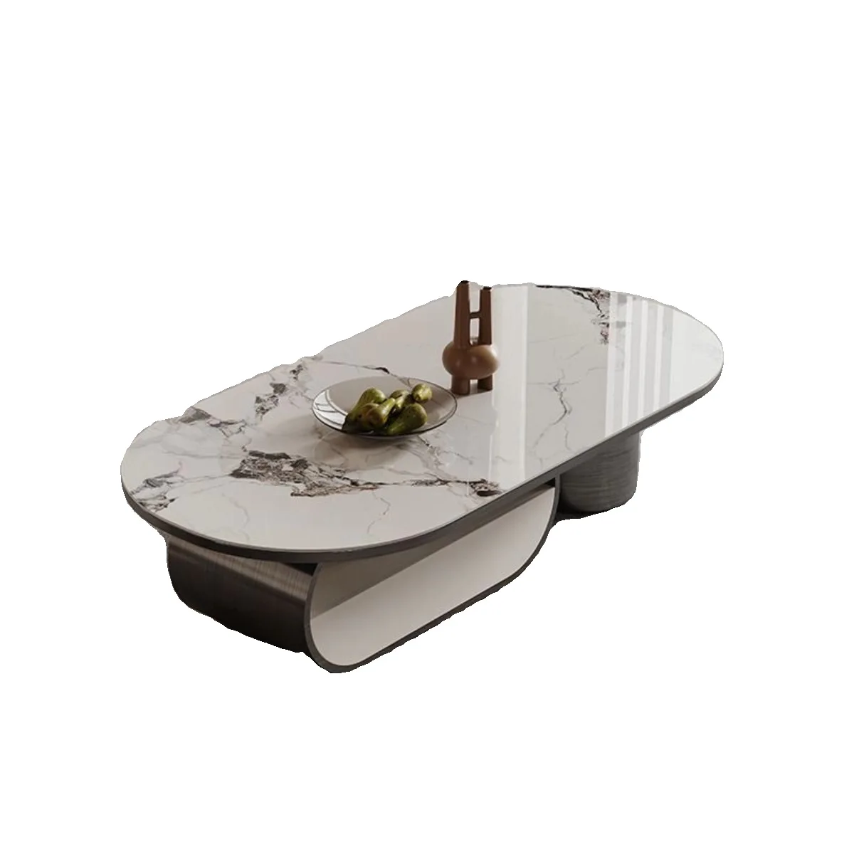 

High end minimalist light luxury rock slab coffee table, living room home modern simple coffee table