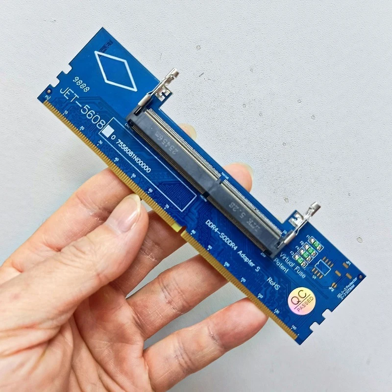 DDR4 SODIMM to UDIMM Adapter Card Laptop DDR4 RAM Converter Notebook Memory Test Board for Desktop Mainboard