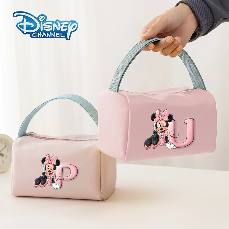 Mickey Mouse Minnie Kosmetiktasche Disney Cartoon Damen Aufbewahrungstasche Kawaii Mode PU Handtasche Wasserdichte Kosmetik Organisation