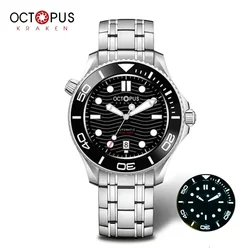 Octopus Kraken Sea Ghost Watch For Men PT5000 Movement Automatic BGW-9 Luminous Sapphire Crystal 300M Waterproof Dive Wristwatch