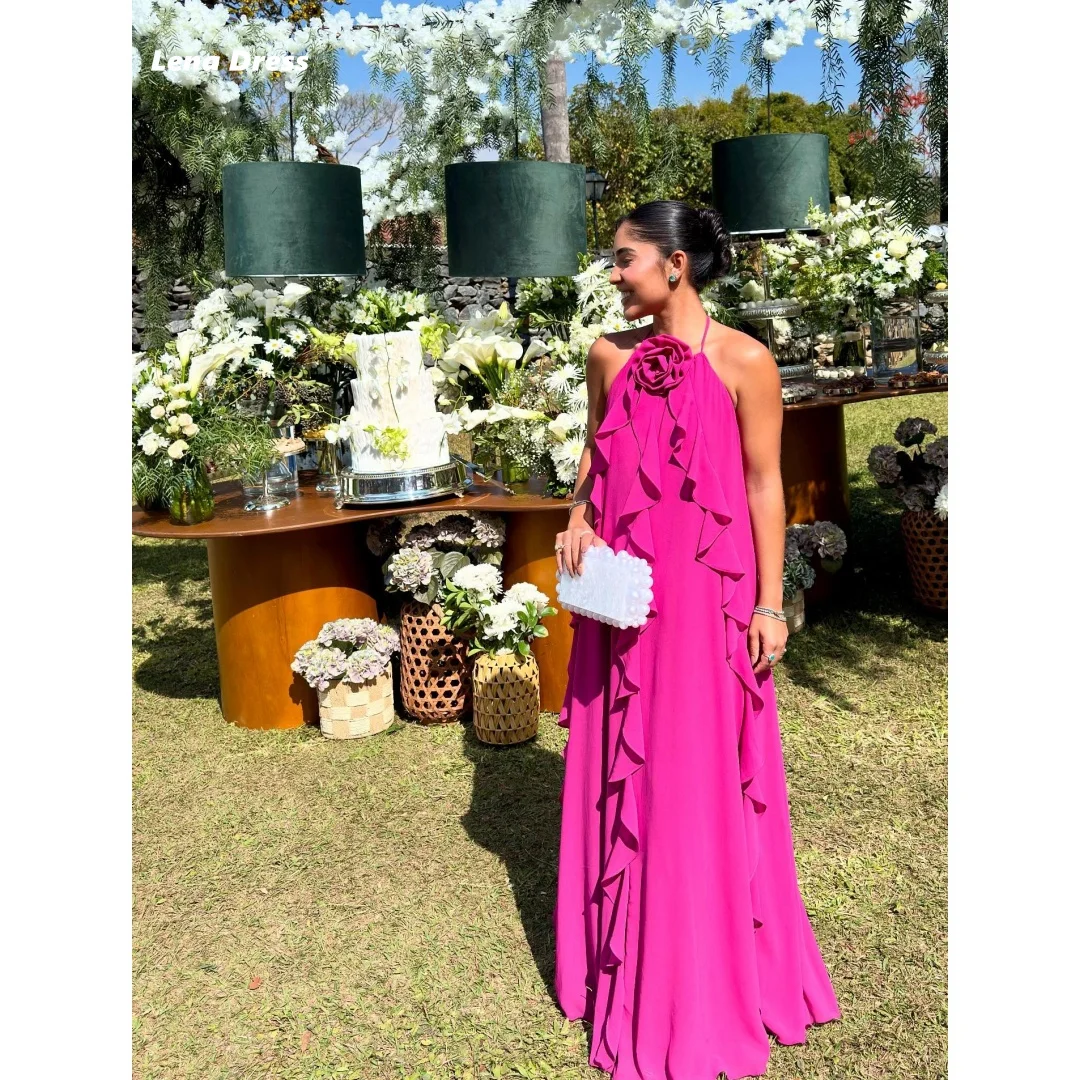 

Lena Sleeveless Long Prom Dresses Luxury 2025 Luxury Evening Dress Customized A-line Elegant Gown Chiffon Luxurious Party Dress