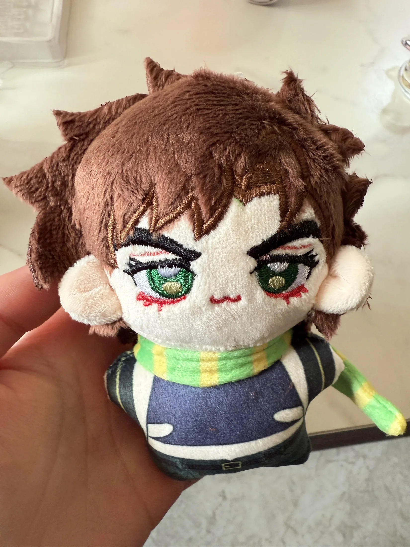 10CM Anime JoJo\'s Bizarre Adventure Jolyne Cujoh Kakyoin Tenmei Plush Keychain Pendant Cotton Plushie Kids Christmas Gifts
