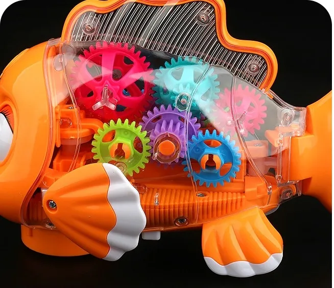 Rompecabezas para niños de 0 a 3 años, juguete eléctrico para educación temprana, pez como regalo para niños