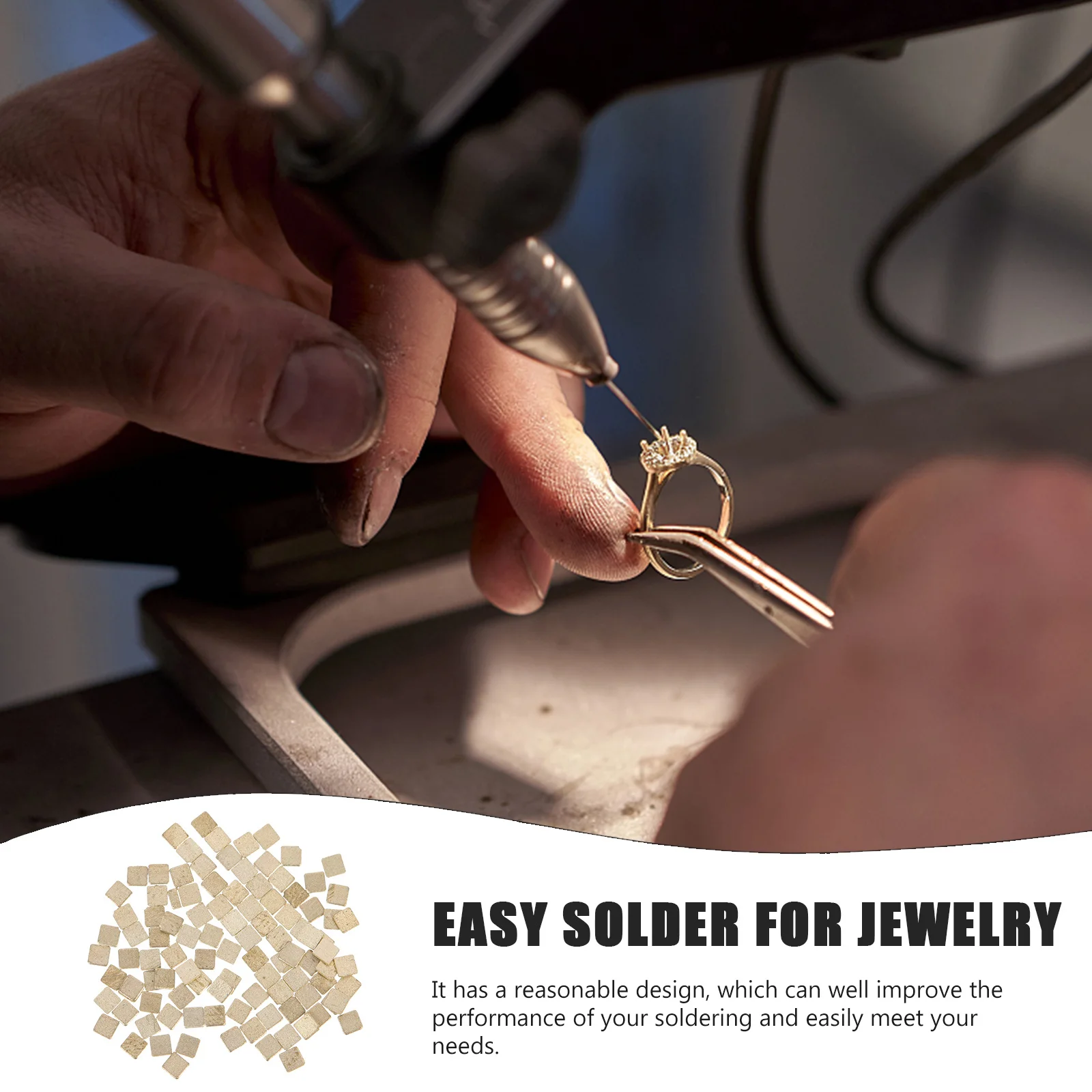 

100pcs 2x2mm Low Temperature Silver Welding Sheets Jewelry Precut Solder Easy Flow Tab Strong Durable Material