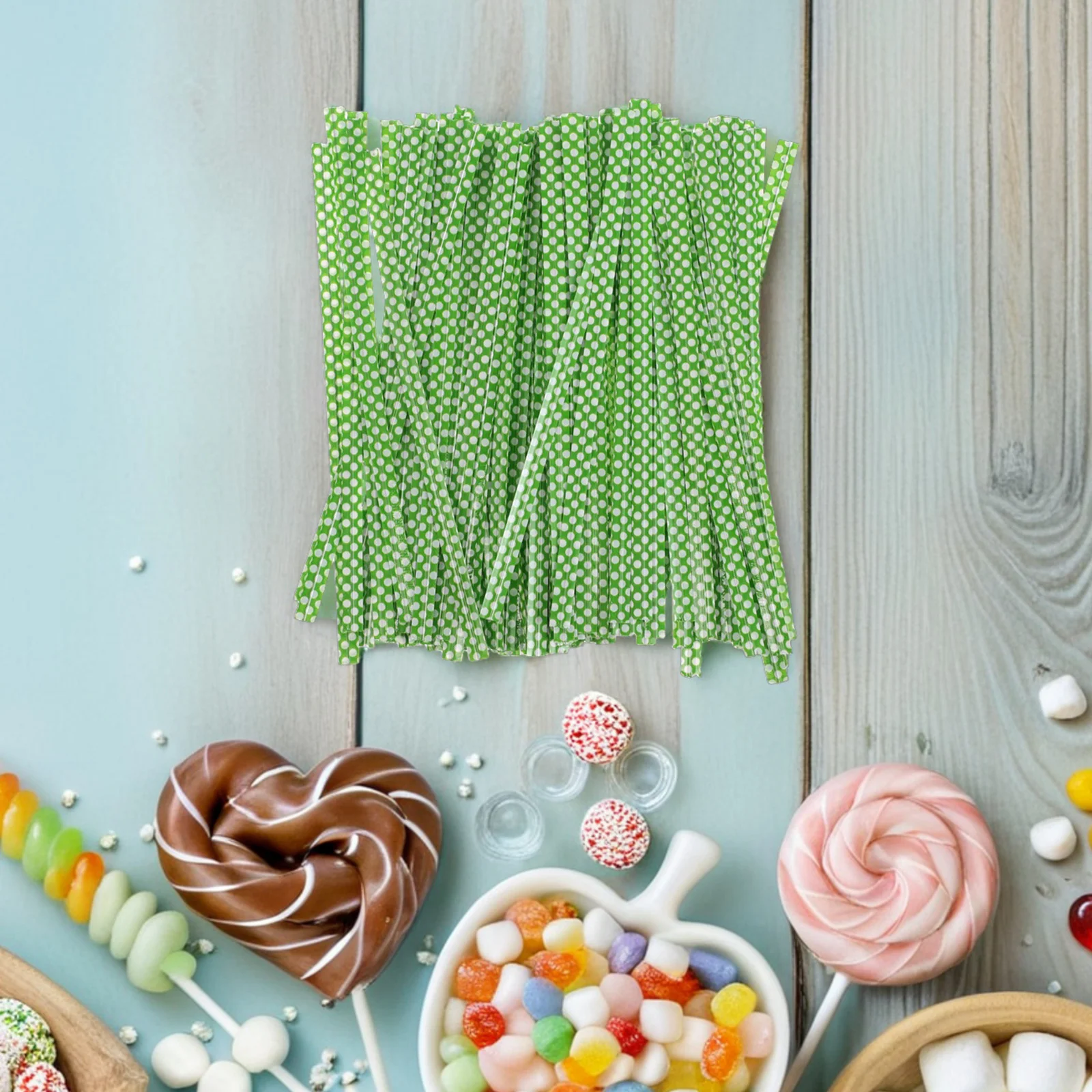 

500 Pcs Gift Bag Food Packaging Ties Twist Portable Delicate Green Festival Accessories Cookies