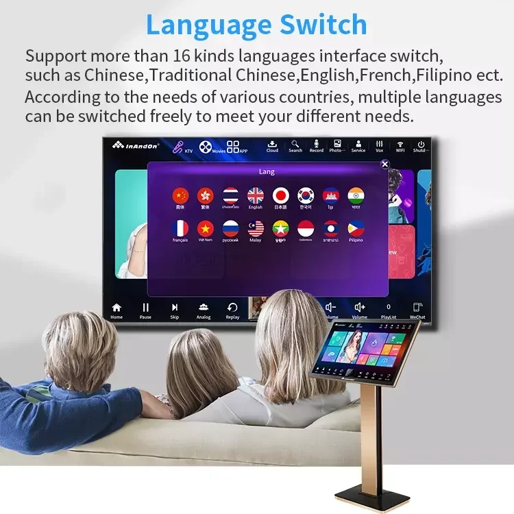 

2024 KTV InAndOn Karaoke System Portable 21.5" Touch Screen 2TB WiFi Singing Chinese Karaoke Machine Professional Karaoke Player