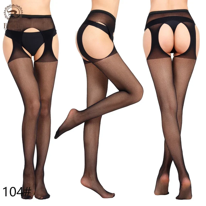 Kadınlar seksi iç çamaşırı külotlu erotik çorap Medias Hombre Mesh açık kasık Fishnet külot dip Lntimate mal için seks