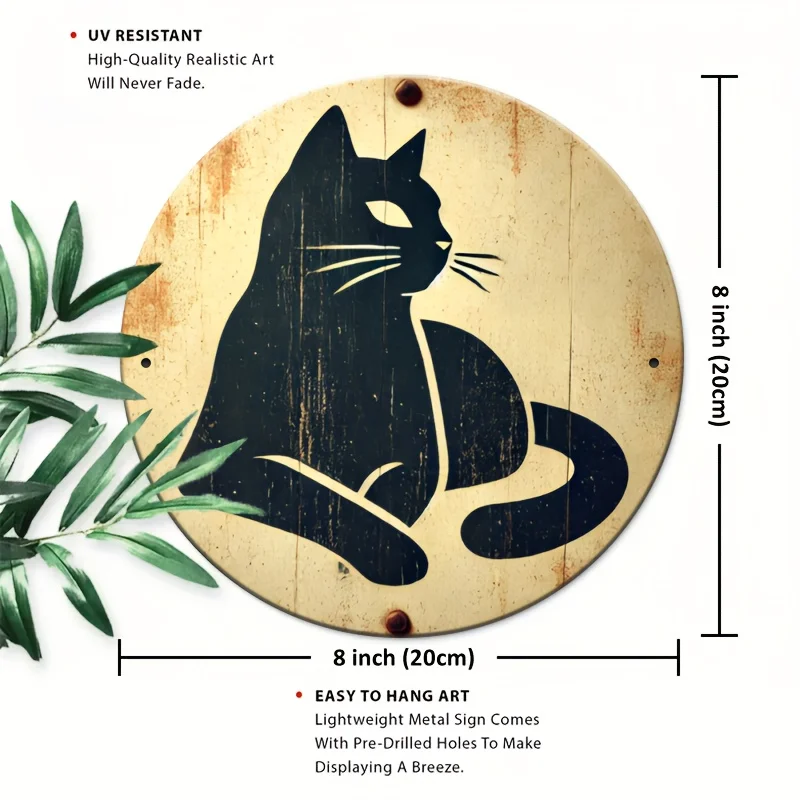 [2D Flat] Circular Aluminum Metal Tin Logo 