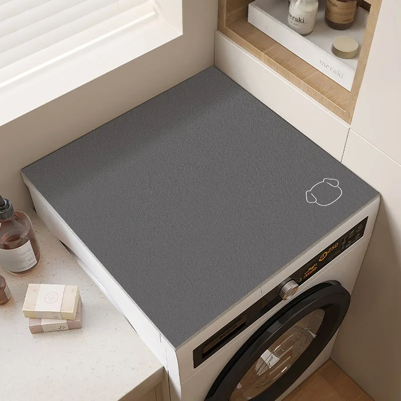 Diatom mud drum washing machine cover pad, water absorption, sun protection and dust cover