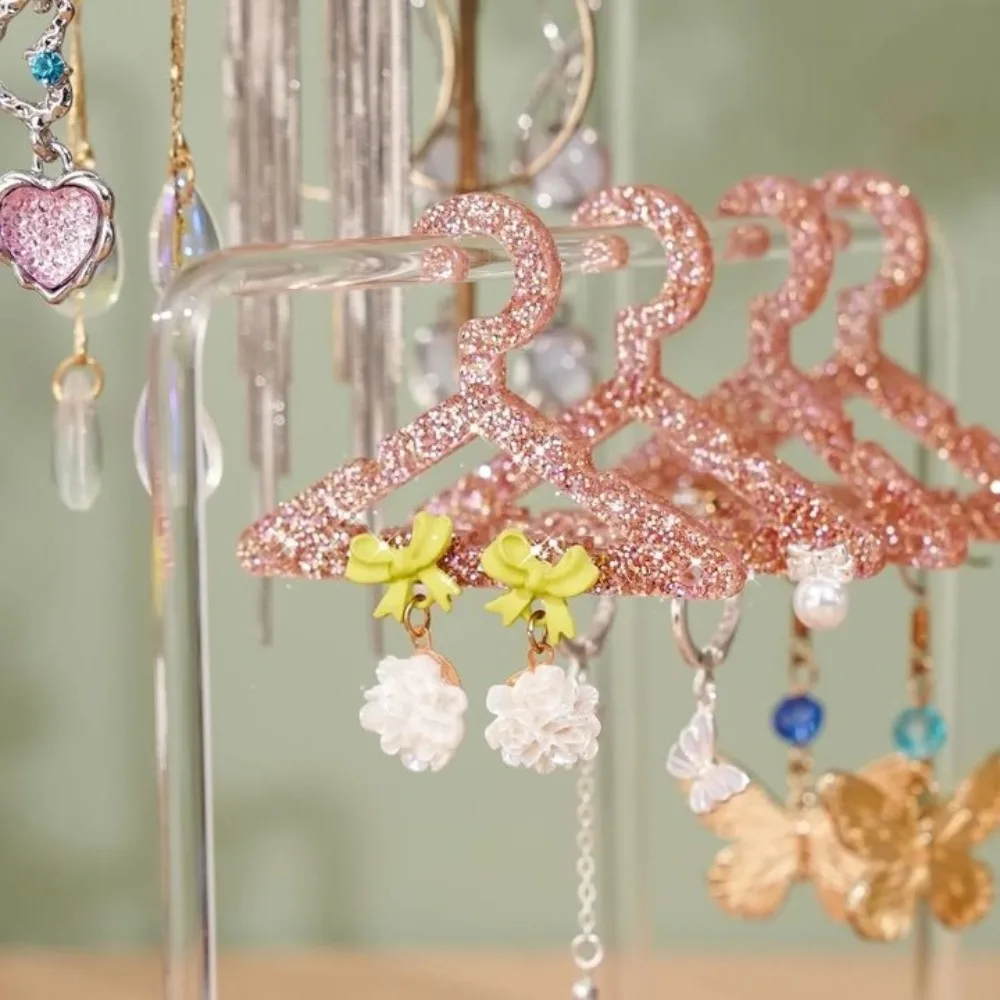 Jewelry Organizer 16pcs Hangers Shaped Jewelry Holder Detachable Acrylic Dangle Earrings Display Racks Transparent Stable