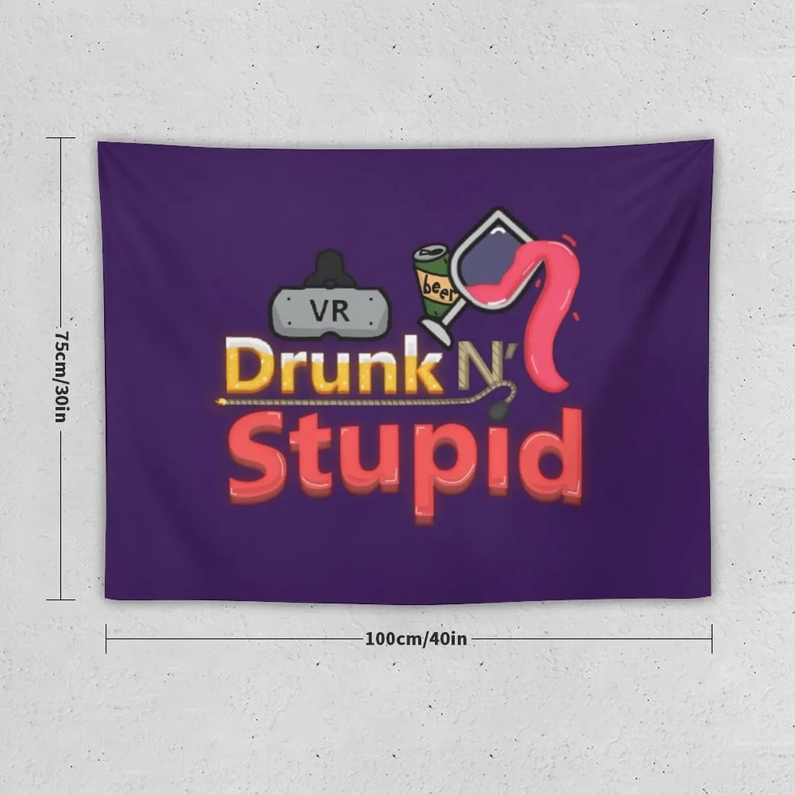 Drunk and Stupid Tapestry For Bedroom Funny Tapestry