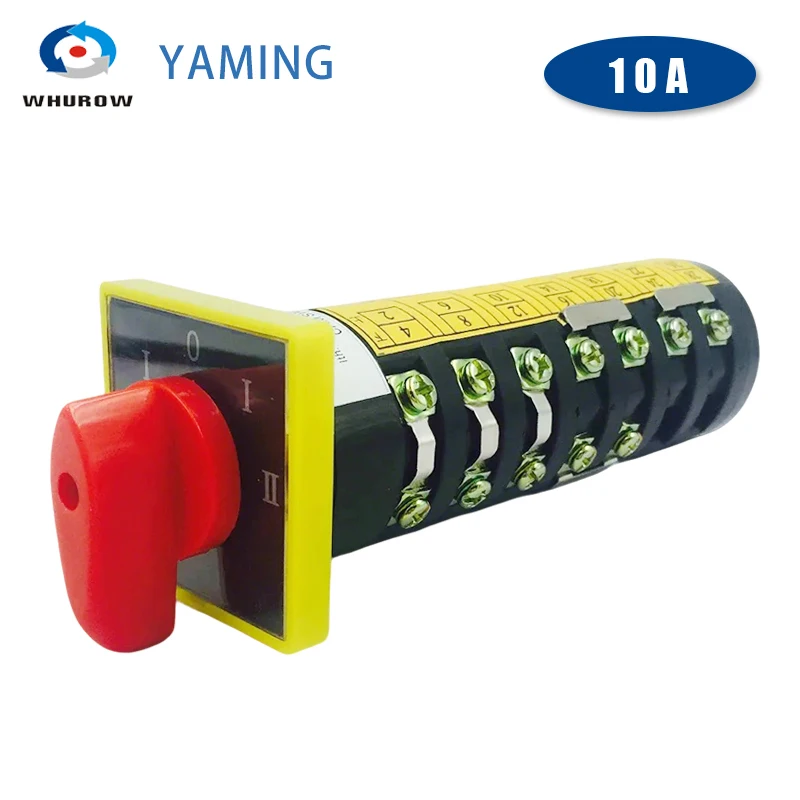 Commutatore combinato rotativo 10A Contatto argento 7 poli Cinque posizioni 3kw HZ5B-10/7 T21