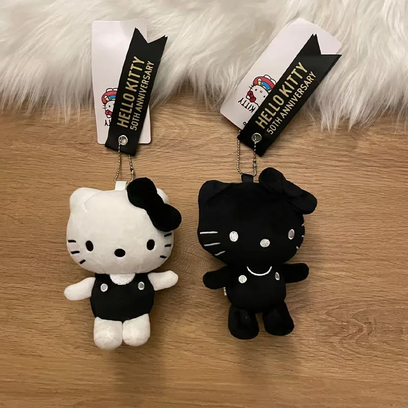 Porte-clés en peluche de dessin animé Hello Kitty, mignon, poupée, périphériques, sac à dos, décoration drôle et Chic, cadeau de noël pour filles