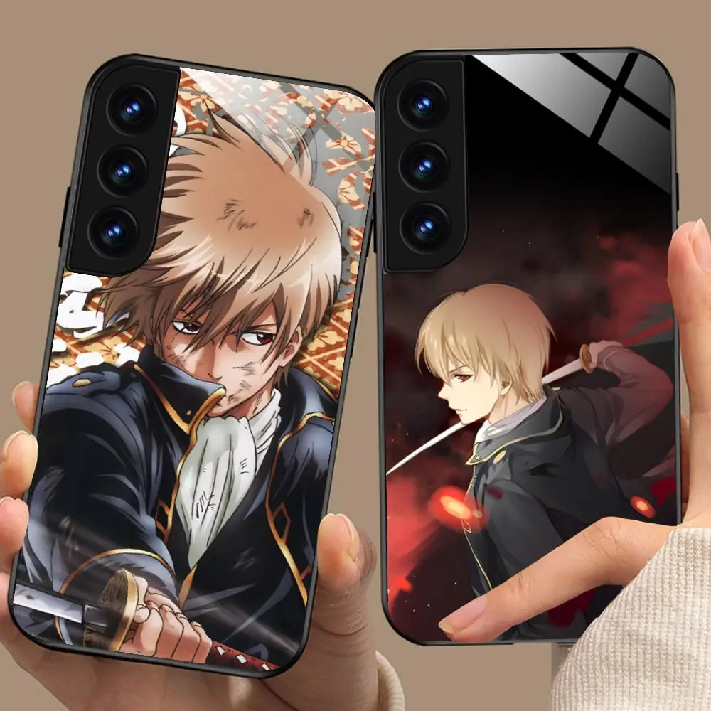 

Чехол для мобильного телефона Gintama Okita Sougo для Samsung Galaxy A56 55 54 53 52 51 36 35 34 23 16 15 5G, стеклянный цветной чехол для смартфона