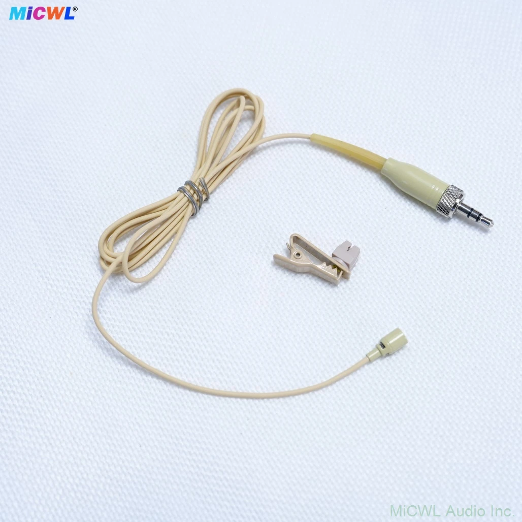 

Beige Clip-on Lapel Microphone For Sennheiser EW100 EW300 EW500 G2 G3 G4 BodyPack 3.5mm Screw Lock