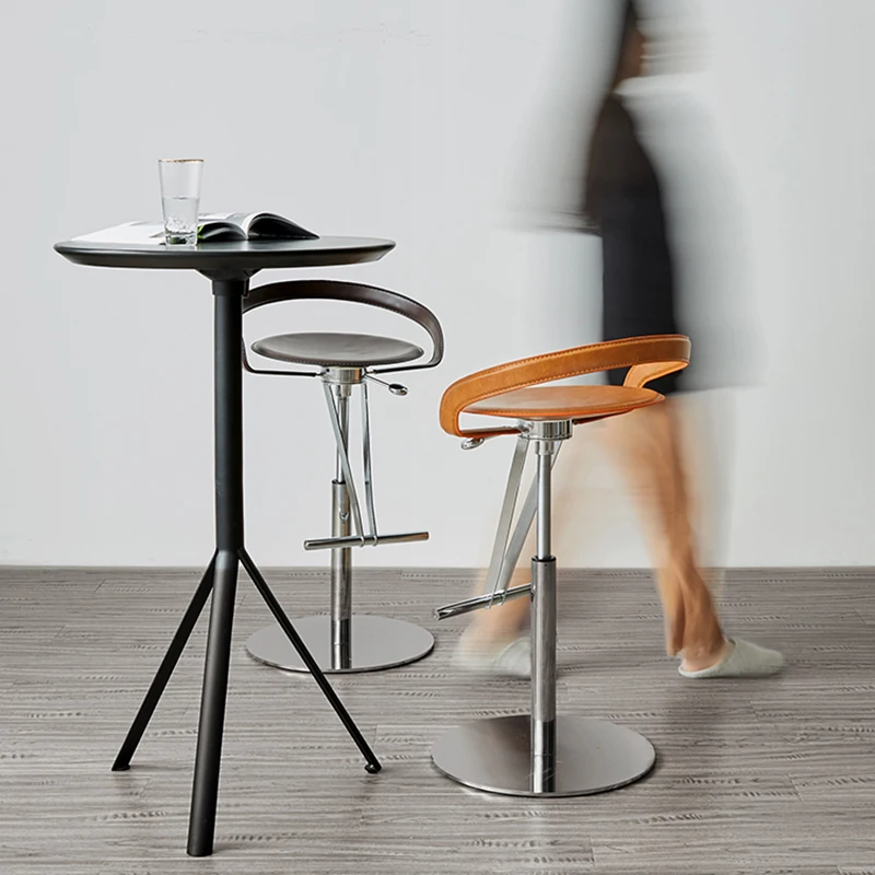 Counter Living Room Bar Stools Living Room Nordic Saddle Stool Highchairs Bar Chairs Wishbone Banqueta Salon Furniture