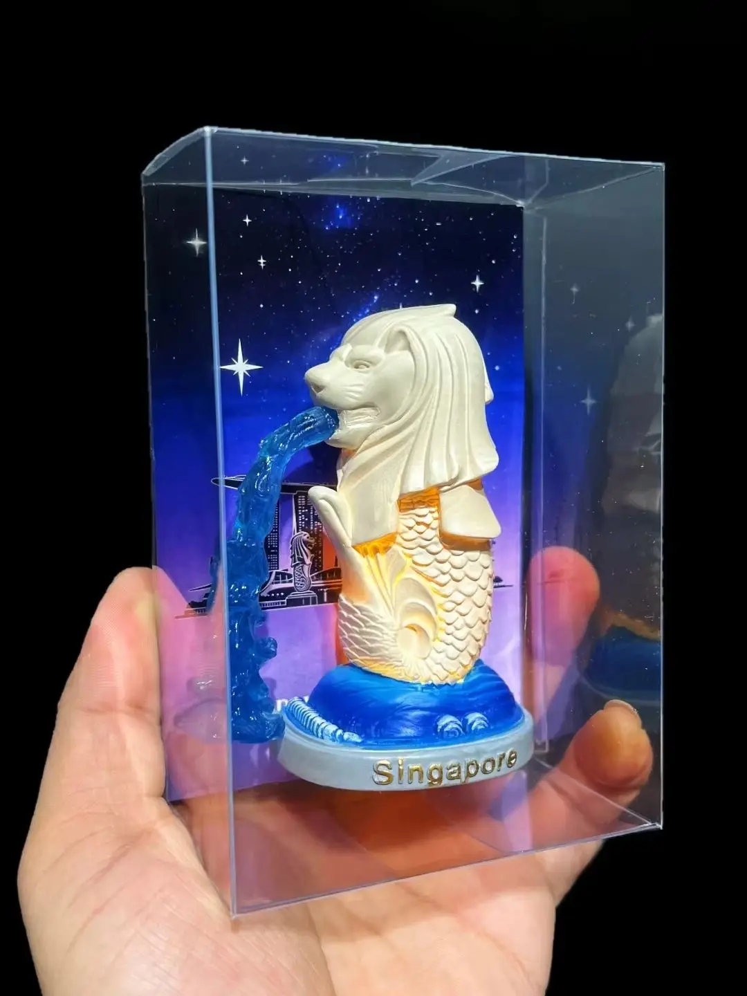 Merlion Singapore 3D Fridge Magnets Light Up Handicraft Resin Refrigerator Magnets Sticker Souvenir Collection Home Decoration