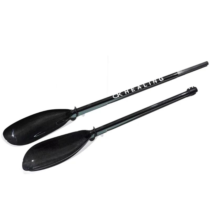 

High Quality 2 Sections 100% Carbon Fiber 3K Plain Glossy Kayak Paddle Full Carbon Fiber Blade Shaft Rowing Oar 2300~2400MM