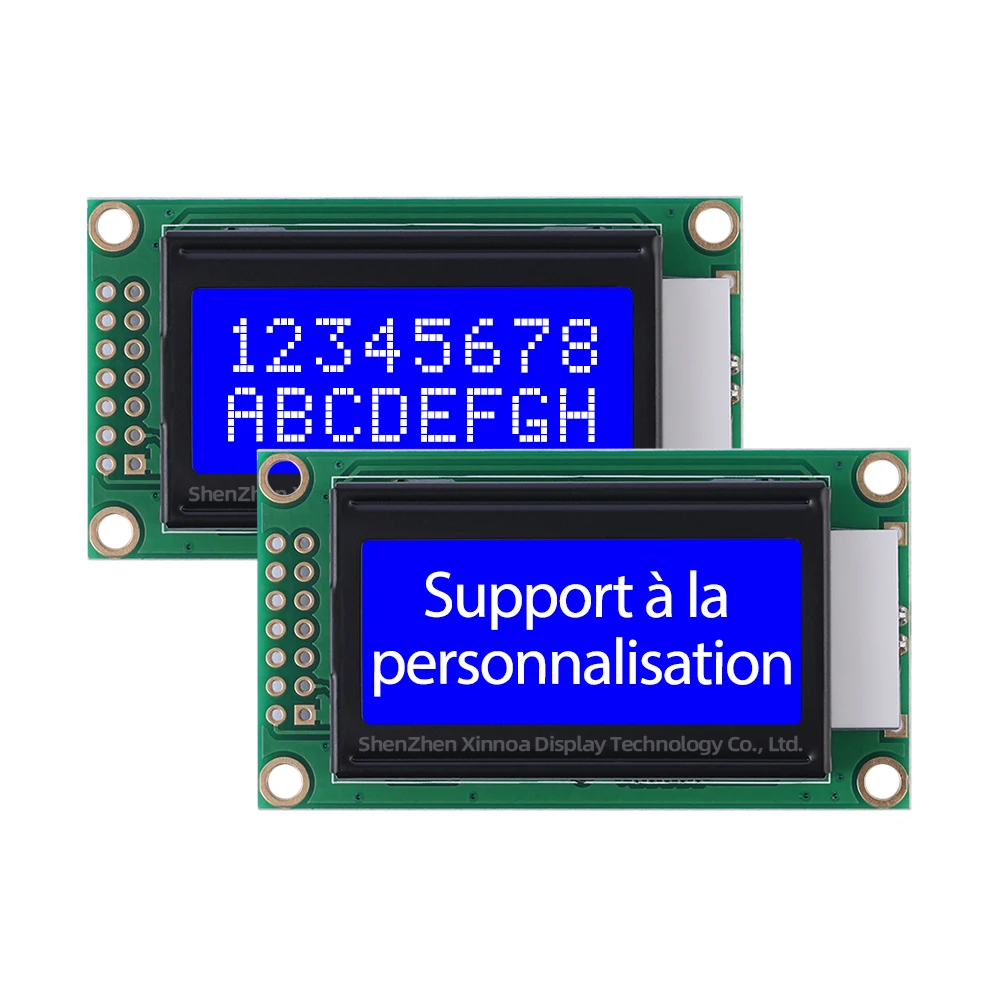 Оригинальный модуль дисплея ST7066U Chip LCM 2*8 LCD 14PIN 58*32*13,5 мм желтая зеленая пленка Европейский 0802B-2 символьный ЖК-экран