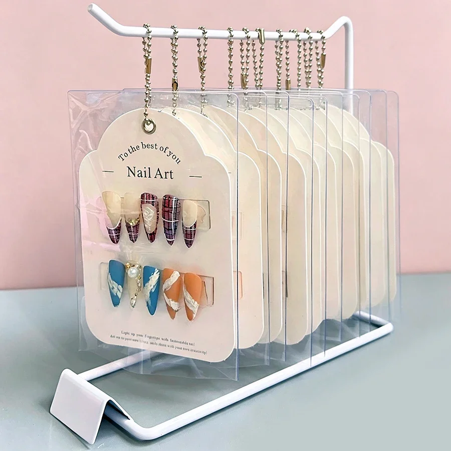 Nail Color Chart Display Rack, Nail Swatch Stand Holder for Fan Swatches Showcase Organizer Beauty Tools