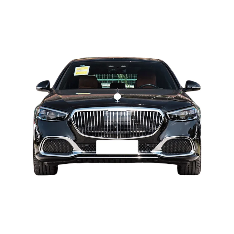 modified Maybach front grille with bright stripes and grille front face Suitable for Mercedes Benz S-Class W223 S400 S450 S500