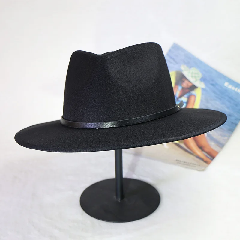 

Ebay Jazz Top Unisex Cowboy Hat Woolen Autumn And Winter Warm Jazz Hat