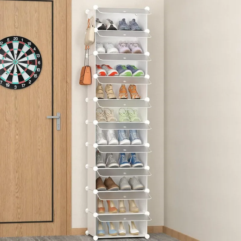 

Shoe Storage, 10-Tier Shoe Rack Organizer for Closet 20 Pair Narrow Shoes Shelf Cabinet for Entryway