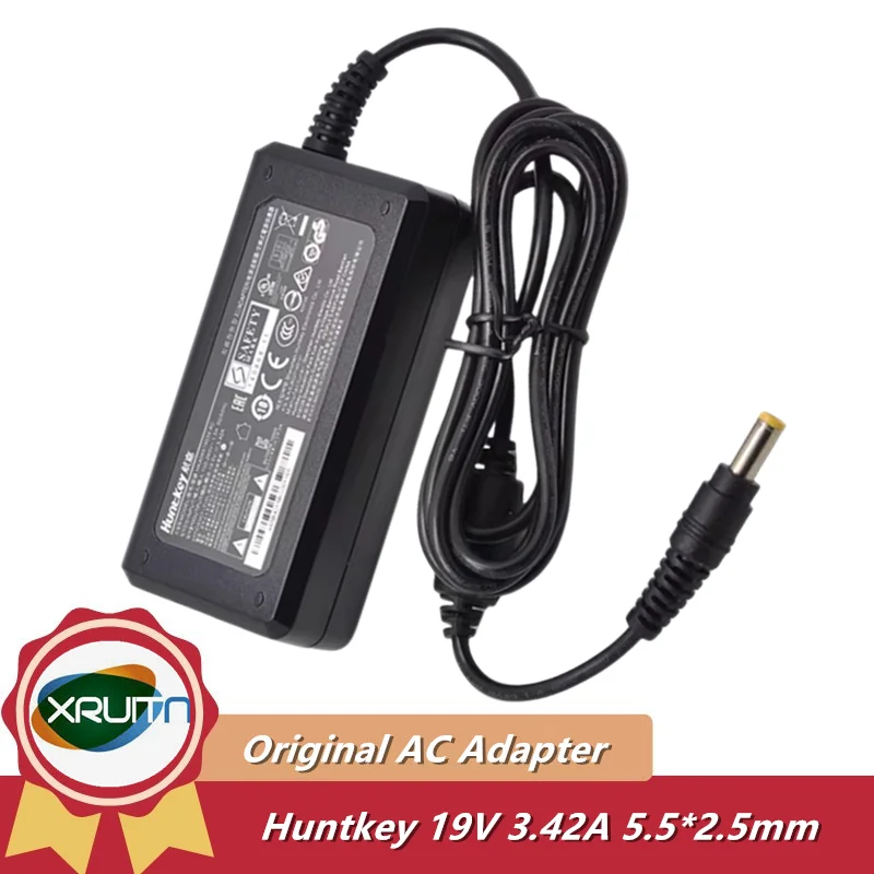 

Genuine Huntkey HKA06519034-6J 19V 3.42A 65W AC Adapter Charger For Intel NUC GIMI Monitor Projector Laptop Power Supply