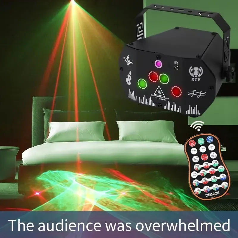 Dream Mini Portable Lamp Stage Lighting Effect Beam Lamp KTV Flash Emotion Slide Color Dynamics Interactive Lighting