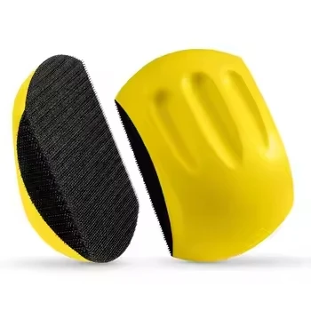 5 Inch Hand Sanding Block Curved Foam Sandpaper Holder Hook&Loop Hand Sand Pad For Wood Auto Body Polishing