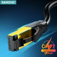 Samzhe Cat7 Ethernet Cable Lan UTP CAT 7 RJ 45 Network Cable RJ45 10Gbps Internet Patch Cord for Modem Router Cable