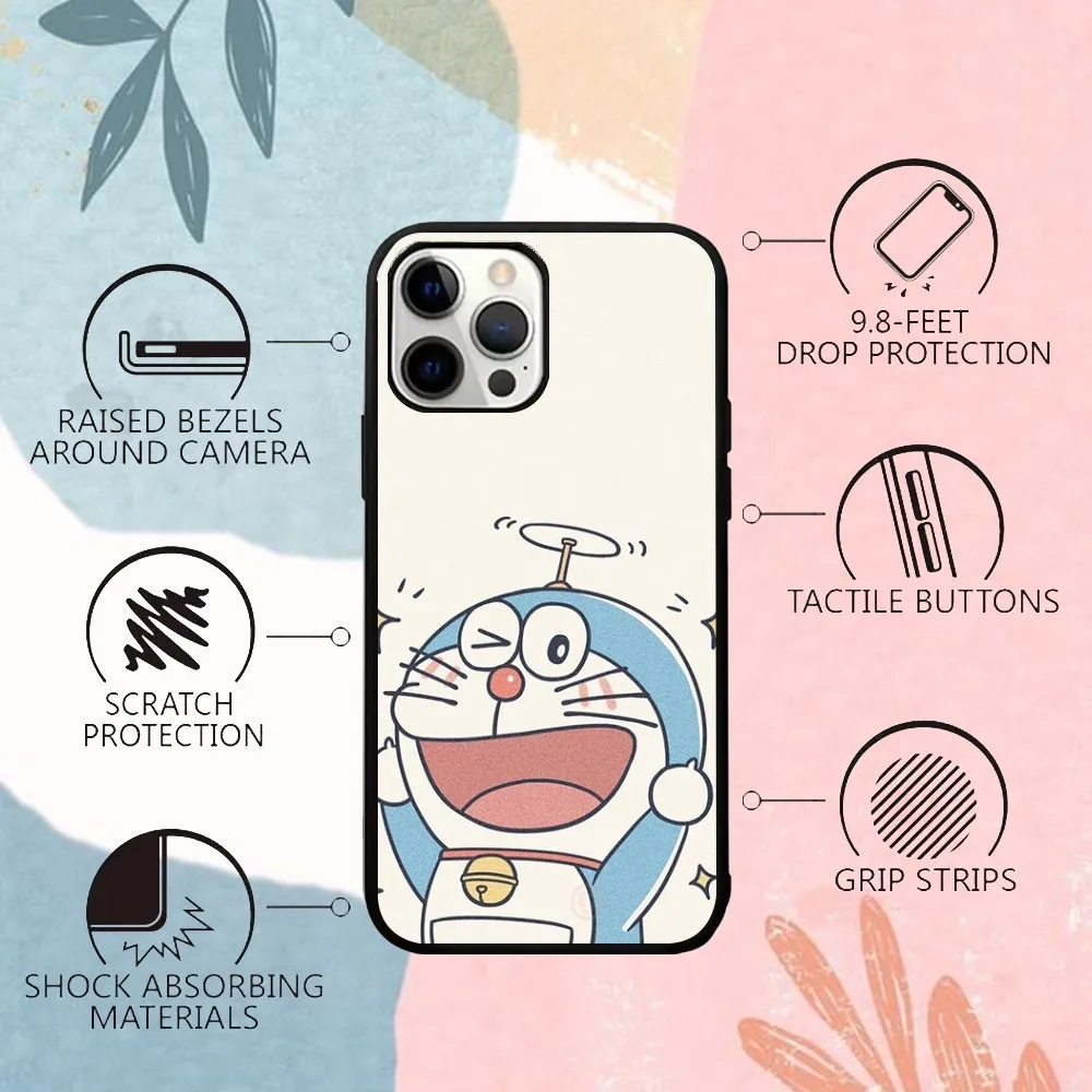 D-Doraemon Phone Case For IPhone 15 14 13 Pro Max 11 12 Mini Alex Mirror For Magsafe Wireless Charging Cover