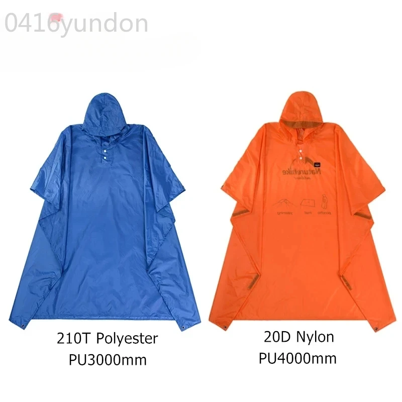 Rain Waterproof 3 in 1 Multifunction Raincoat 210T 20D Canopy Rainwear Camping Mat Windbreaker Bike Poncho