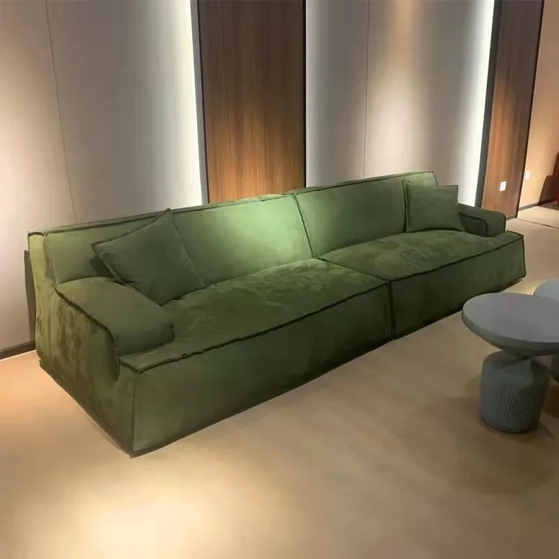 Simple and modern, light luxury Damascus, small and medium-sized apartment, technology, matte cloth three or four-person sofa
