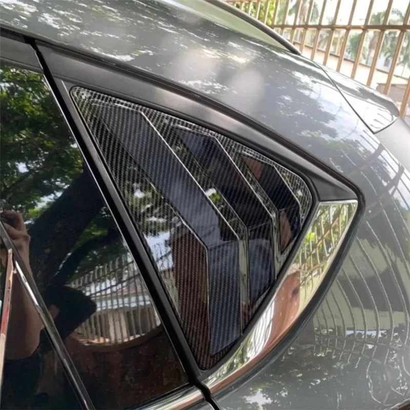 

Carbon Fiber Pattern Car Rear Side Window Louver Vent Cover Shutter Panel Trim For Mazda Cx-5 Cx5 2017-2022 Exterior Accessories