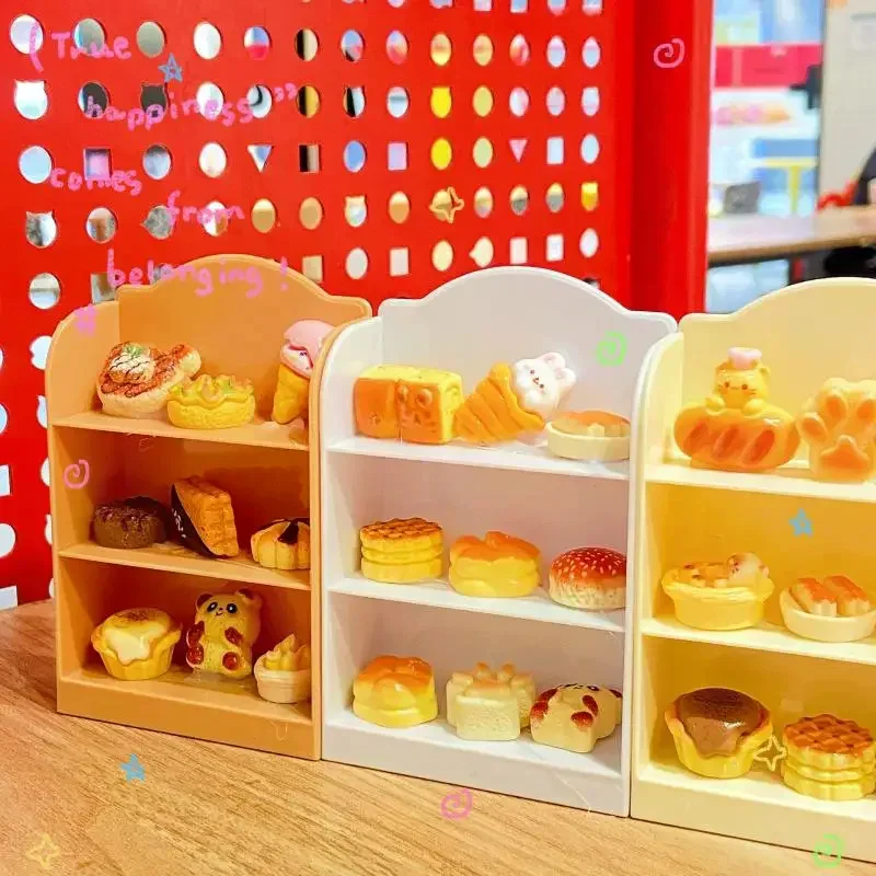 1:12 Casa delle bambole in miniatura Scaffale da supermercato Espositore Scaffale di stoccaggio Decorazione scena Accessori per casa delle bambole giocattolo