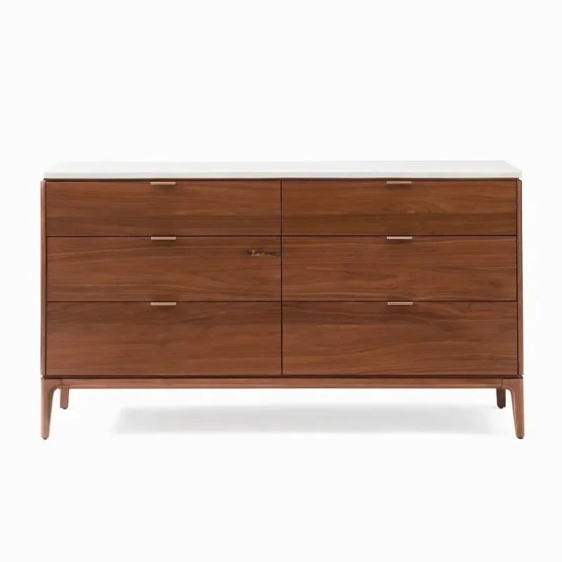 

cqyLight luxury medieval solid wood chest, retro bedroom, living room locker, wall drawer cabinet storage