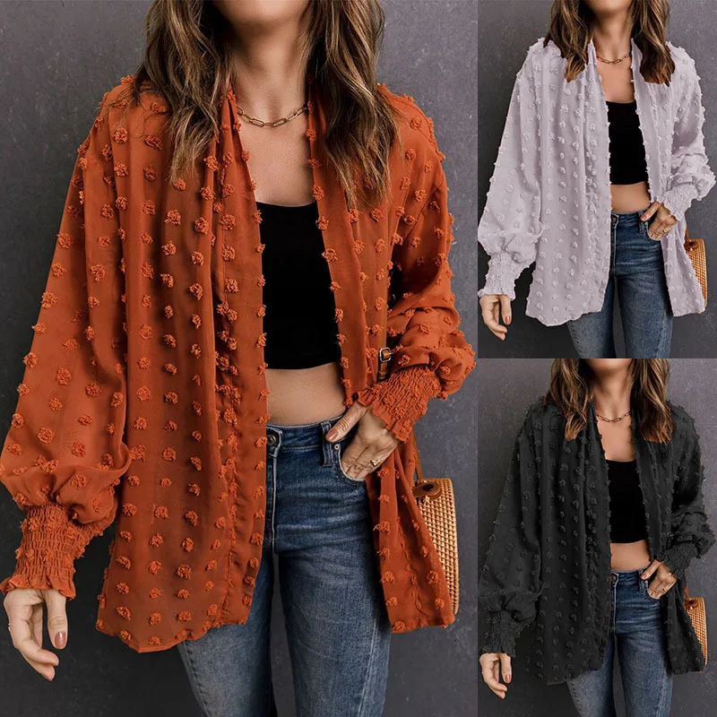 Summer Chiffon Shirts for Women Loose Long Sleeve Kimono Blouses Sun Protection Shirt Transparent Womens Tops and Blouses