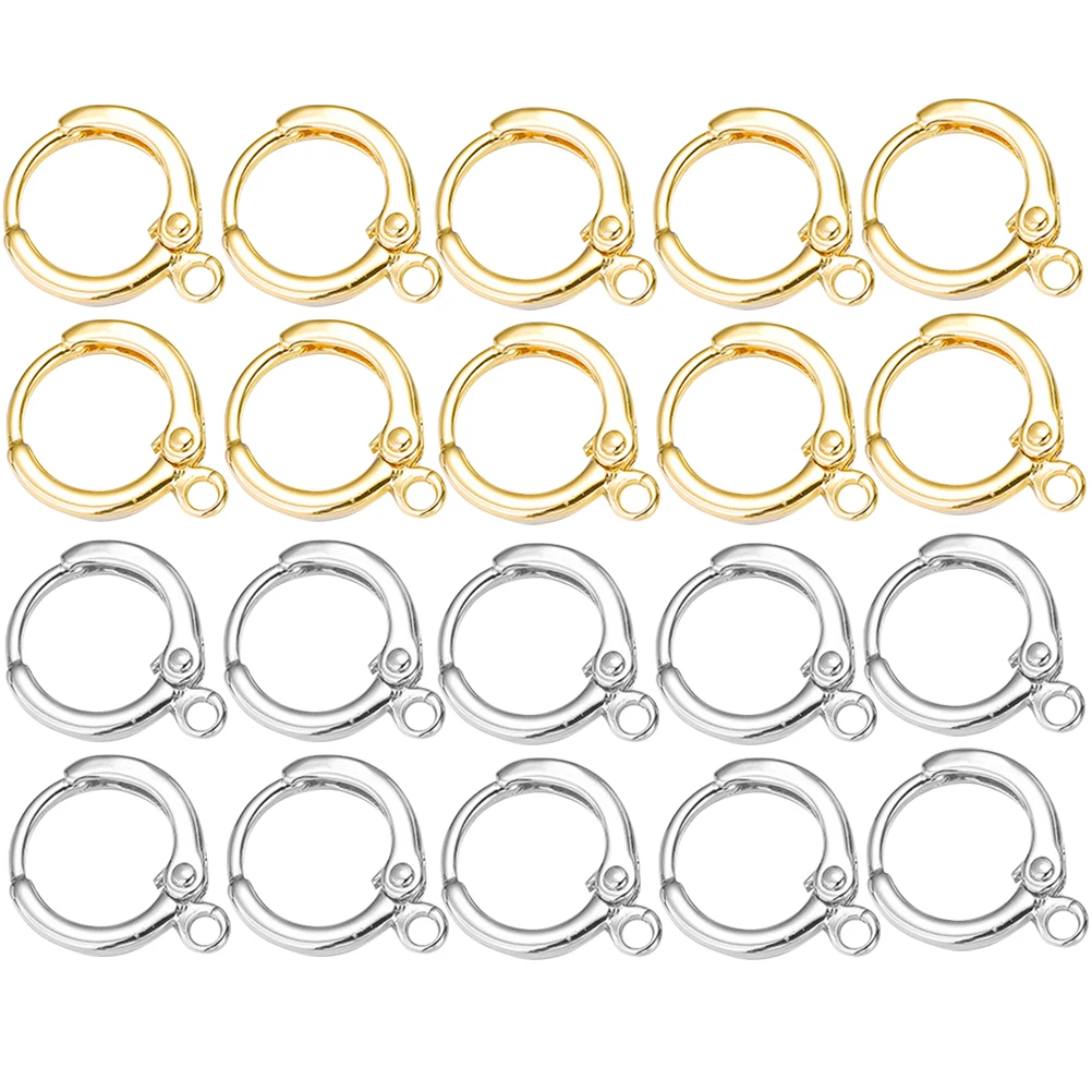 

40 Pcs Metal Earrings Hooks H made Jewelry Accessories Open Eyelet Copper Golden Pendant Earring Components Design