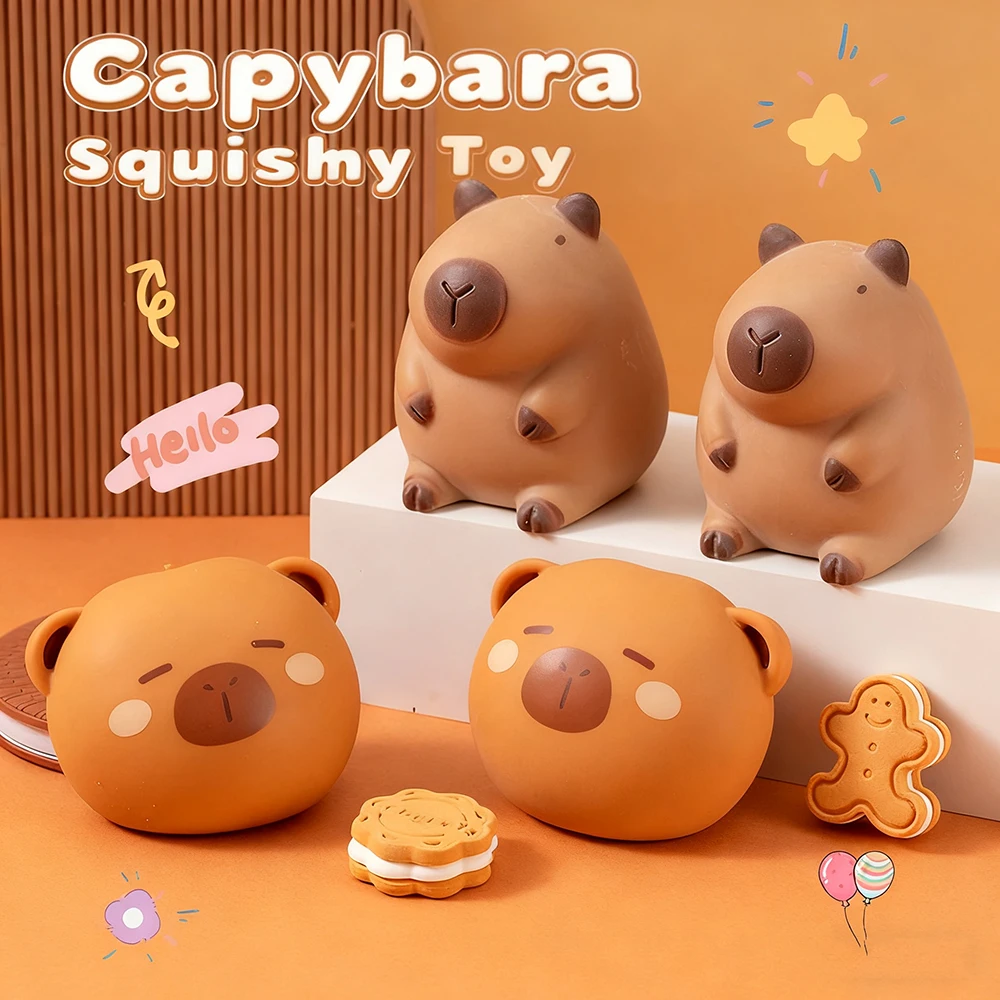 الكرتون كابيبارا اسفنجي الإجهاد الإغاثة اللعب ضغط الاسترخاء تململ تنفيس اللعب كابيبالا الإجهاد الكرة الجدة حفلة هدية زخارف مكتب #1